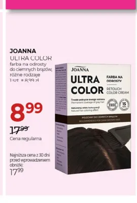 Ultra Color farba na odrosty do ciemnych brązów Joanna promocja w Drogerie Jawa