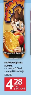 Napój Wojanek Pomarańcza Brzoskwinia promocja w Selgros