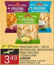 Prażynki maślane, serkowo-śmietanowe, cebulowe Junior promocja w Wafelek