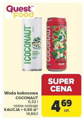 Woda kokosowa Coconaut classic promocja w Carrefour Market