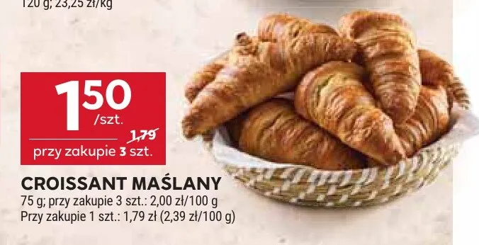 Croissant maślany promocja w Stokrotka