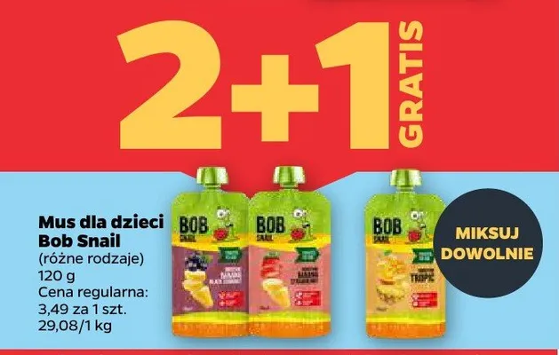 Mus dla dzieci (różne rodzaje) promocja w Netto