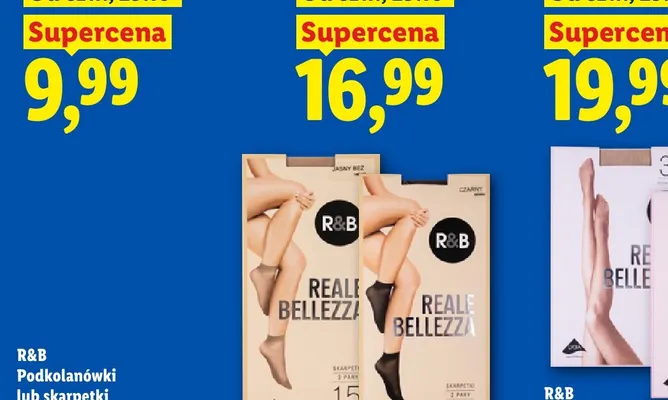 Skarpetki damskie R & B Reale Bellezza Czarny 2-pak promocja w Lidl