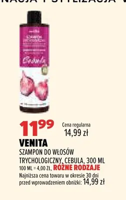 Szampon do włosów trychologiczny cebula Venita promocja w Drogerie Natura