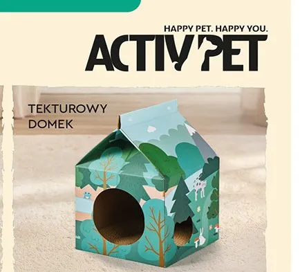 Tekturowy domek ACTIV PET promocja w Biedronka