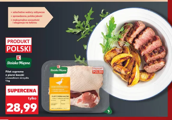 Filet supreme z piersi kaczki z kawałkiem skrzydła Stoisko Mięsne promocja w Kaufland