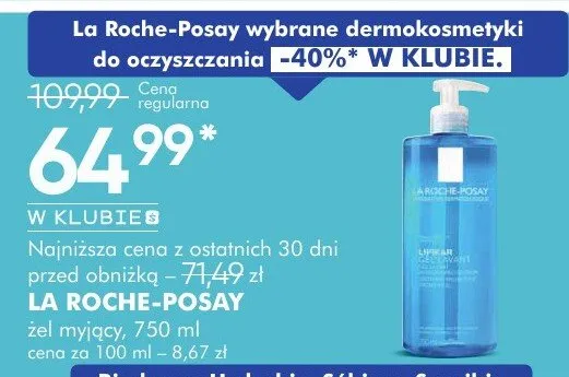 Żel myjący La Roche-Posay promocja w Super-Pharm