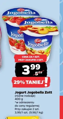 Jogurt Jogobella Zott promocja w Netto