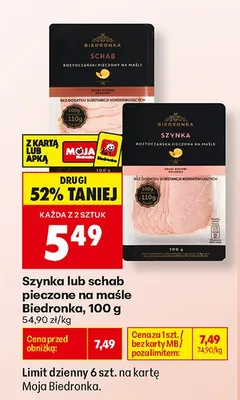 Szynka pieczona na maśle Biedronka promocja w Biedronka