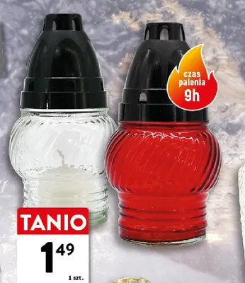Znicz szklany promocja w Intermarche