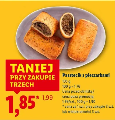 Pasztecik z pieczarkami promocja w Lidl