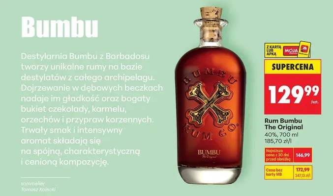 Rum Bumbu The Original promocja w Biedronka