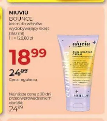 Krem do stylizacji wydobywający skręt Niuviu Bounce promocja w Drogerie Jawa