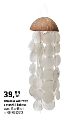 Dzwonki wiatrowe z muszli i kokosa promocja w OBI