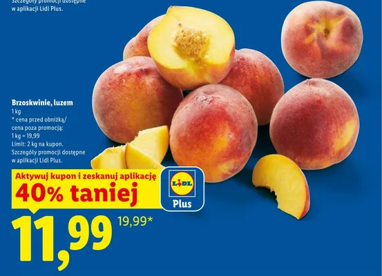 Brzoskwinie luzem promocja w Lidl