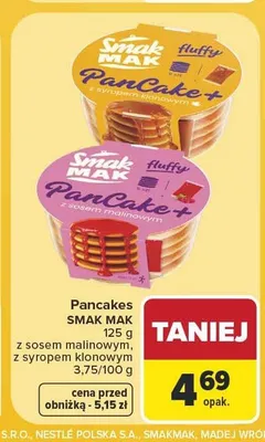 Pancakes z sosem malinowym Smak Mak promocja w Carrefour
