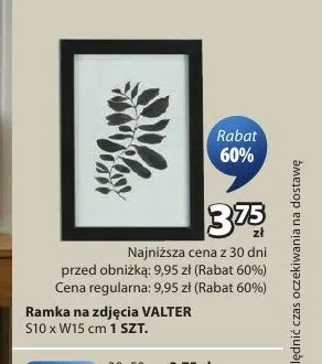 Ramka na zdjęcia VALTER S10xW15 cm promocja w Jysk