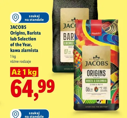 Kawa ziarnista Jacobs Origins promocja w Lidl