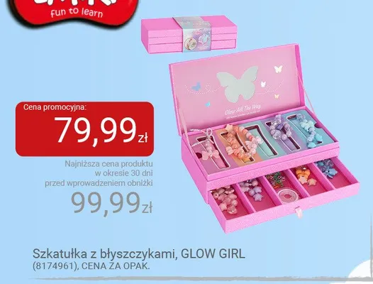 Szkatułka z błyszczykami GLOW GIRL promocja w Smyk