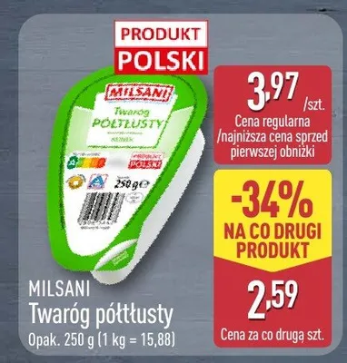 Twaróg półtłusty promocja w Aldi