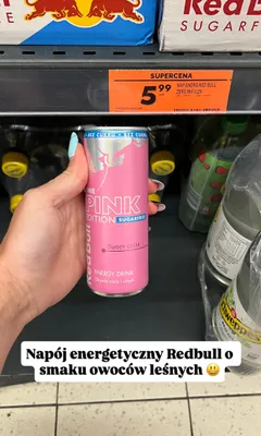 Napój energetyczny Red Bull The Pink Edition Sugarfree Owoce Leśne promocja w Biedronka