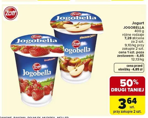 Jogurt JOGOBELLA 400g promocja w Carrefour