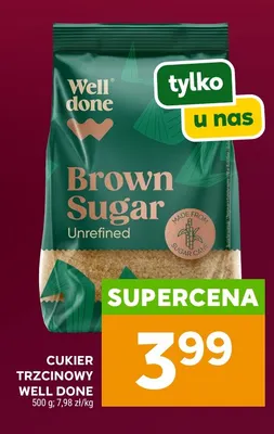 Cukier trzcinowy Well Done promocja w Stokrotka