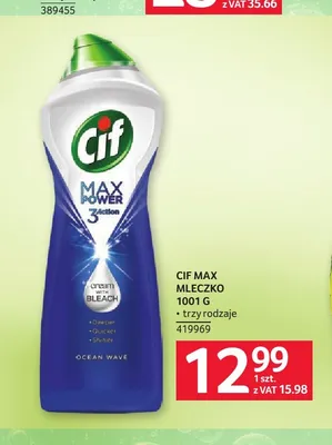 Mleczko do czyszczenia Cif Max promocja w Selgros