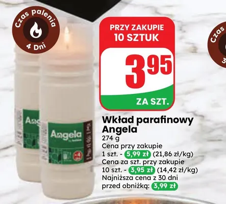 Wkład parafinowy Angela promocja w Dino