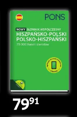 Nowy słownik współczesny hiszpańsko-polski polsko-hiszpański Pons promocja w Empik