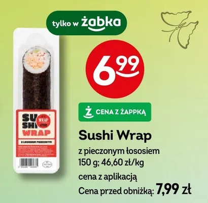 Sushi wrap z pieczonym łososiem promocja w Żabka