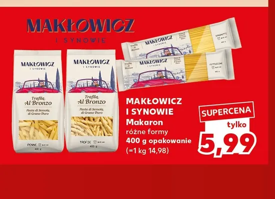 Makaron fettuccine Makłowicz i Synowie promocja w Kaufland