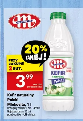 Kefir naturalny Polski Mlekovita promocja w Twój Market