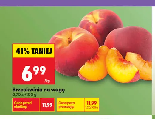 Brzoskwinie promocja w Biedronka