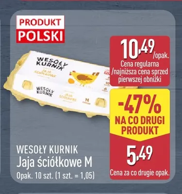 Jajka kurze ściółkowe M Wesoły Kurnik promocja w Aldi