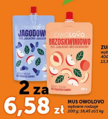 Mus jabłkowo-jagodowy Owolovo promocja w Groszek