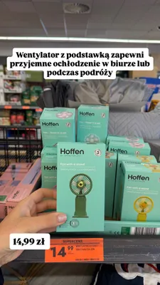 Wentylator z podstawką Hoffen promocja w Biedronka