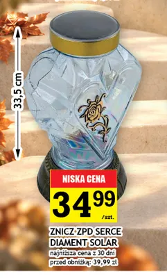 Znicz Zpd serce Diament solar promocja w Gram Market