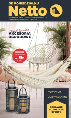 Akcesoria ogrodowe różne rodzaje promocja w Netto