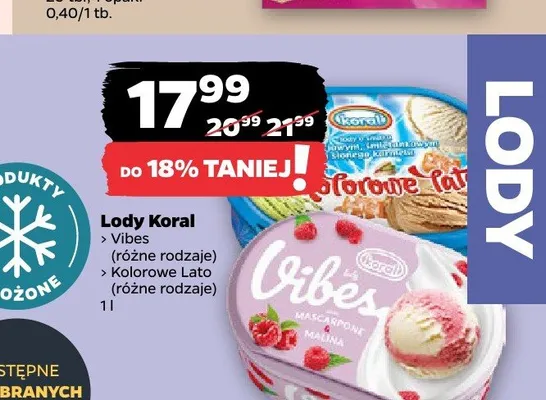 Lody Koral Kolorowe Lato promocja w Netto