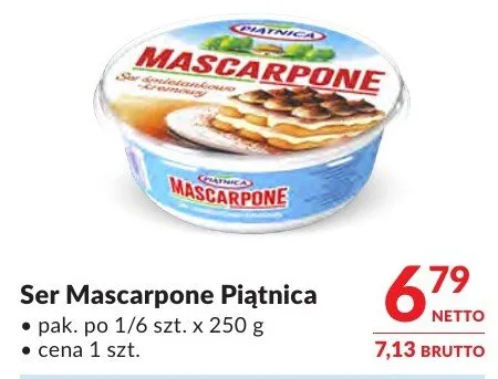 Ser Mascarpone Piątnica promocja w Makro