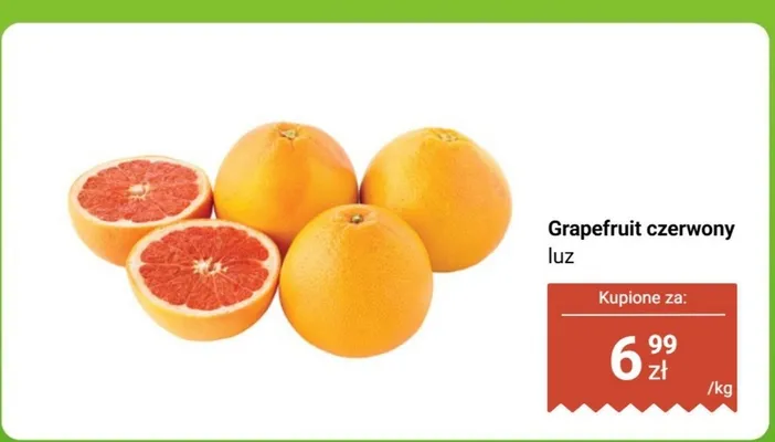 Grapefruit czerwony luzem promocja w Biedronka
