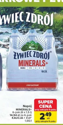 Napój Żywiec Zdrój Minerals+ 6-pak promocja w Carrefour