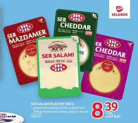 Ser Salami plastry Mlekovita promocja w Selgros