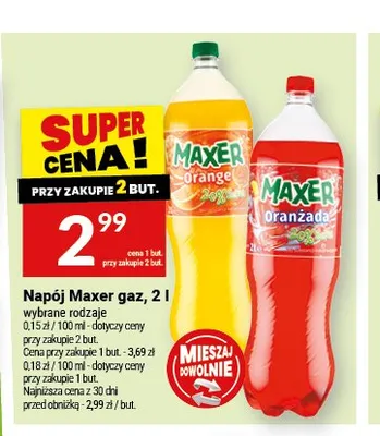 Napój gazowany Maxer Orange promocja w Twój Market