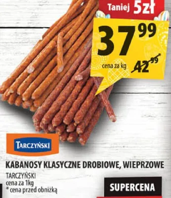 Kabanosy klasyczne drobiowe, wieprzowe promocja w Arhelan