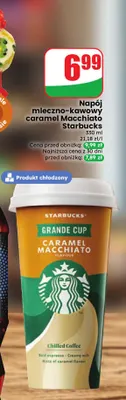 Napój mleczno-kawowy Caramel Macchiato Starbucks promocja w Dino