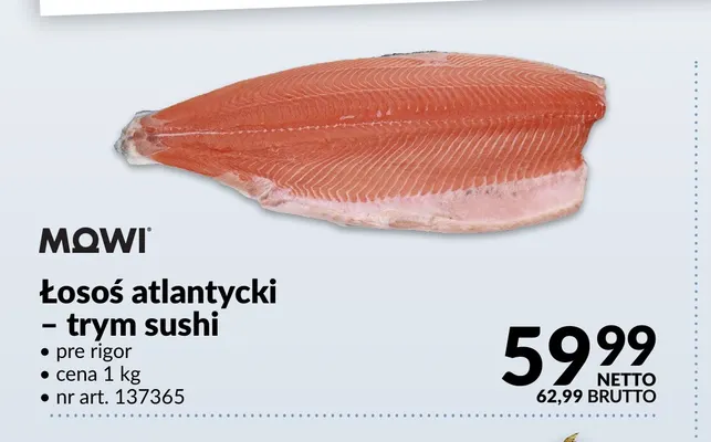 Łosoś atlantycki trym sushi Mowi promocja w Makro