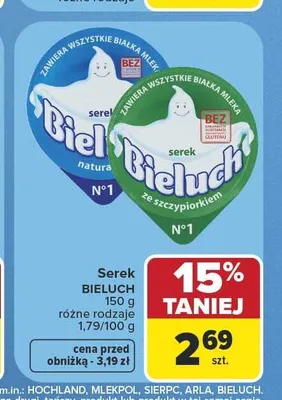 Serek Bieluch naturalny promocja w Carrefour Market