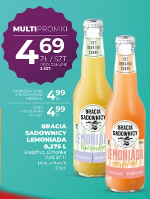 Lemoniada Bracia Sadownicy Grejpfrut promocja w Duży Ben